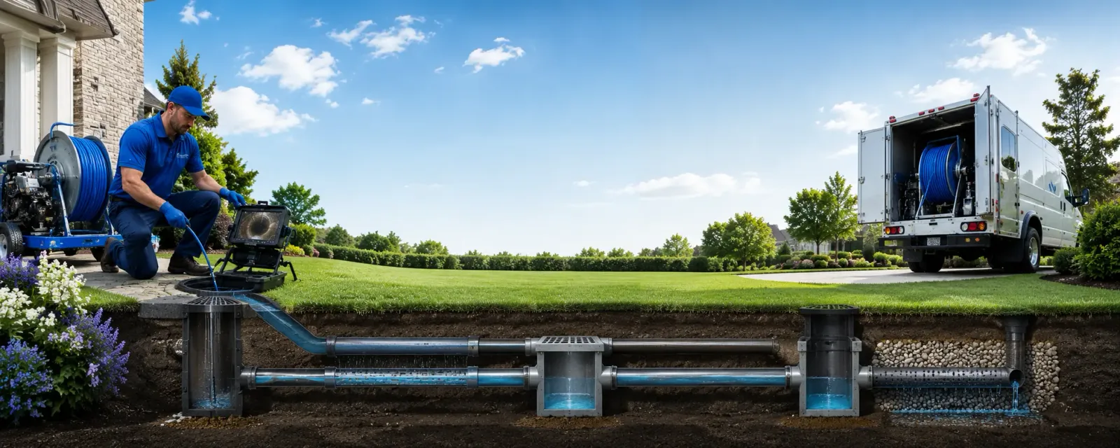 Outdoor drain cleaning information for Vida, MT